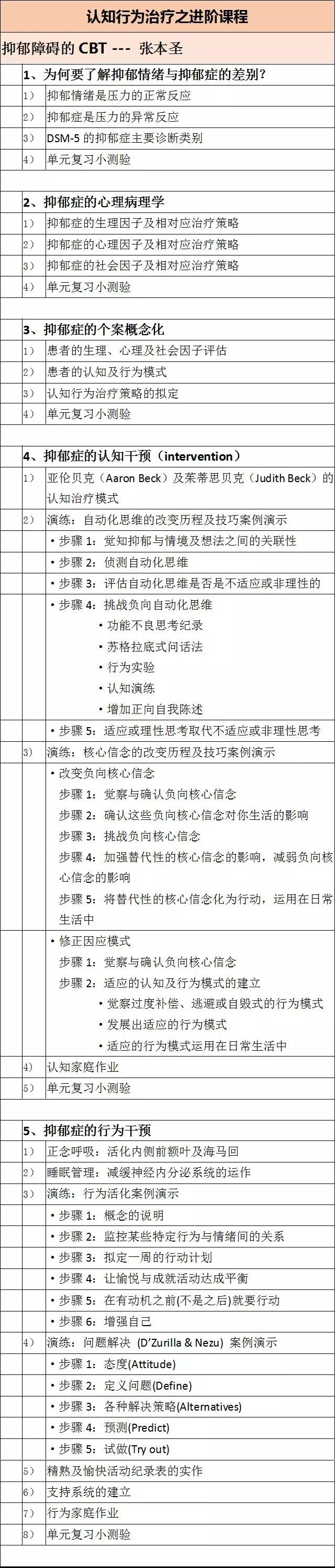 【完结】CBT+普及计划 认知行为治疗系统培训课：120课时 理论+案例演练和讲评 高清视频