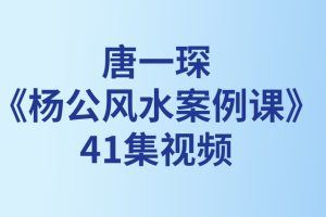 唐一琛《杨公风水案例课》41集视频