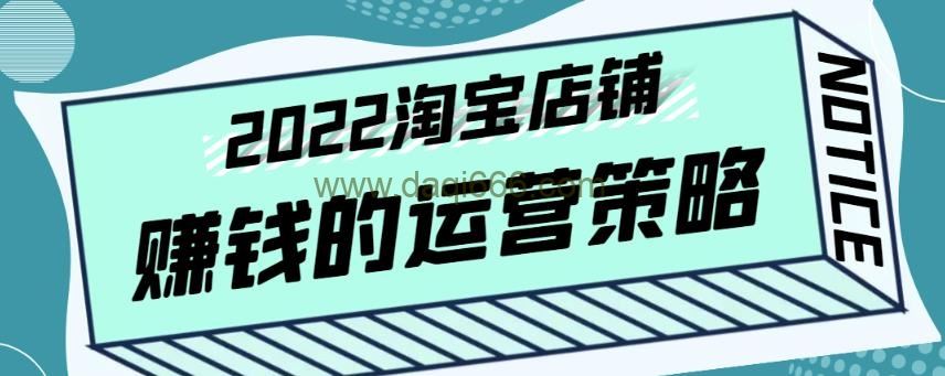 震宇老师·2022年淘宝店铺赚钱的运营策略，全店动销策略