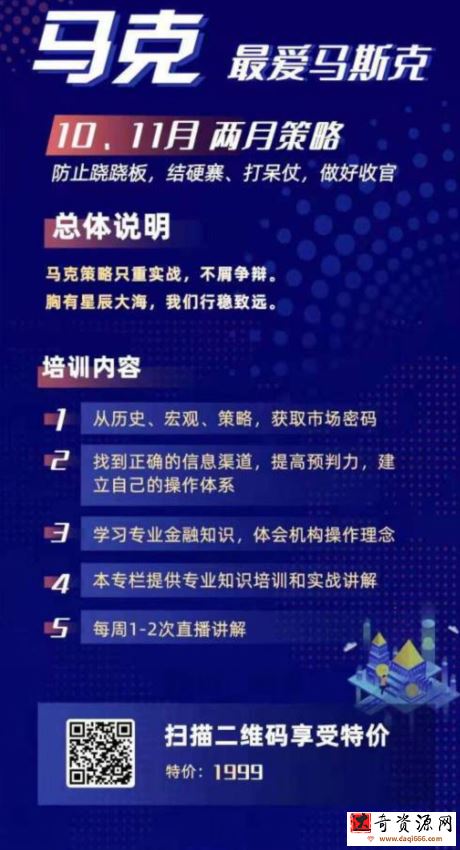 马克最爱马斯克2021年10月—11月份课程