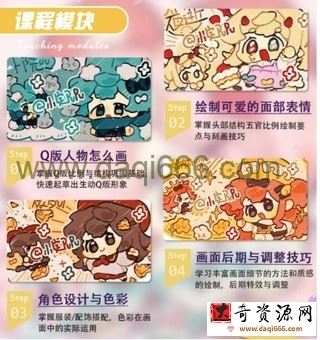 小定噗噗可爱Q版人物创作2022年【画质不错只有视频】