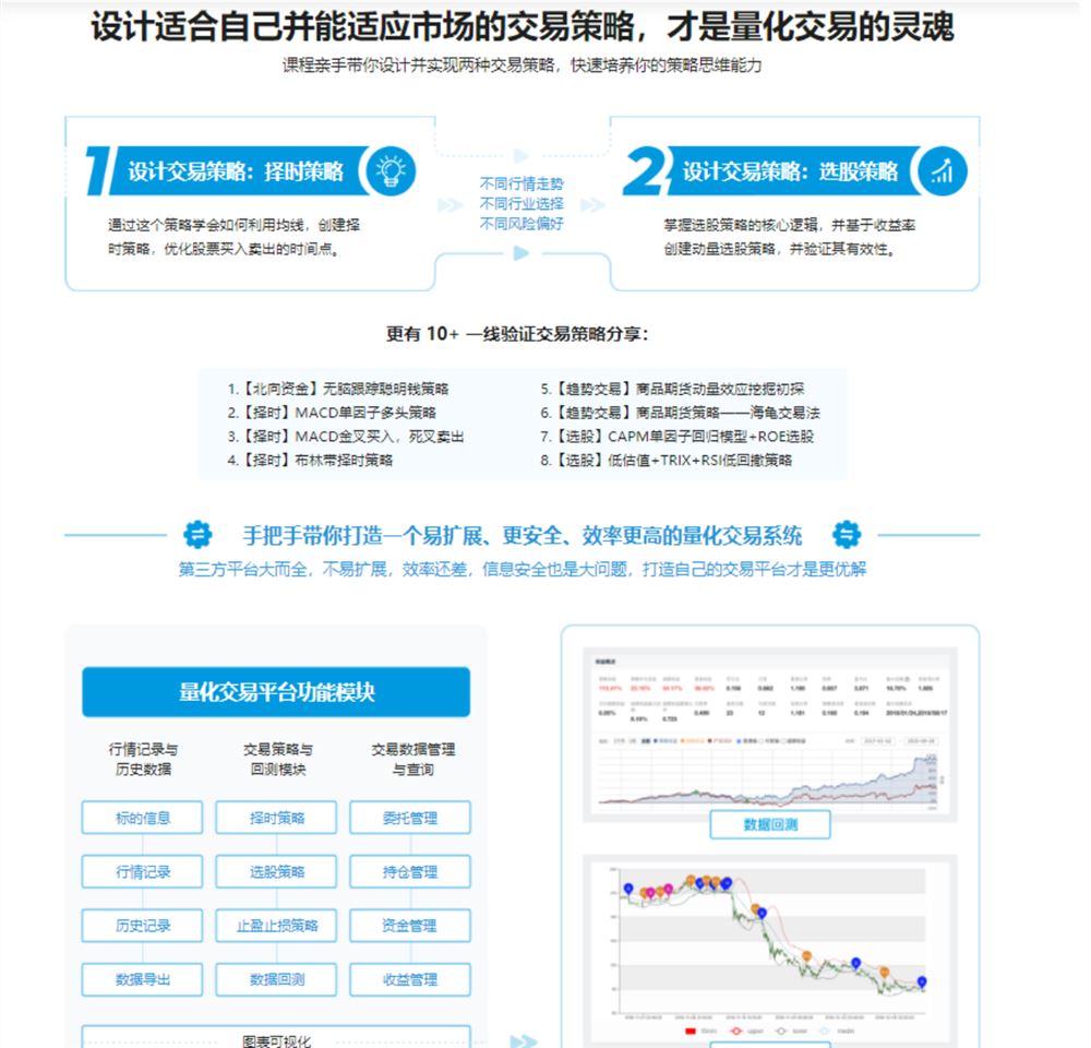 【慕课】DeltaF-494-首门程序员理财课 Python量化交易系统实战-258元