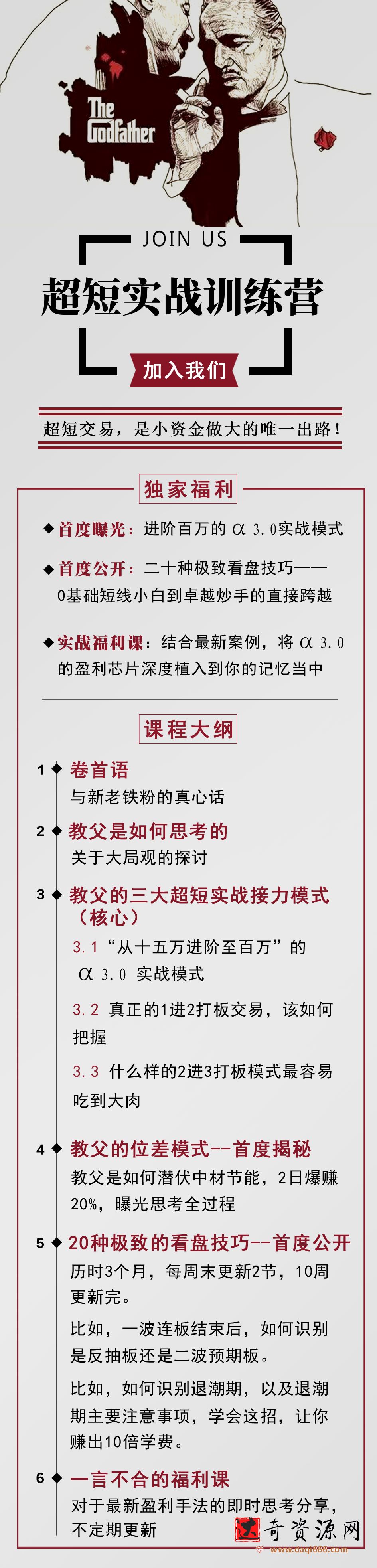 游资教父2021年超短实战训练营