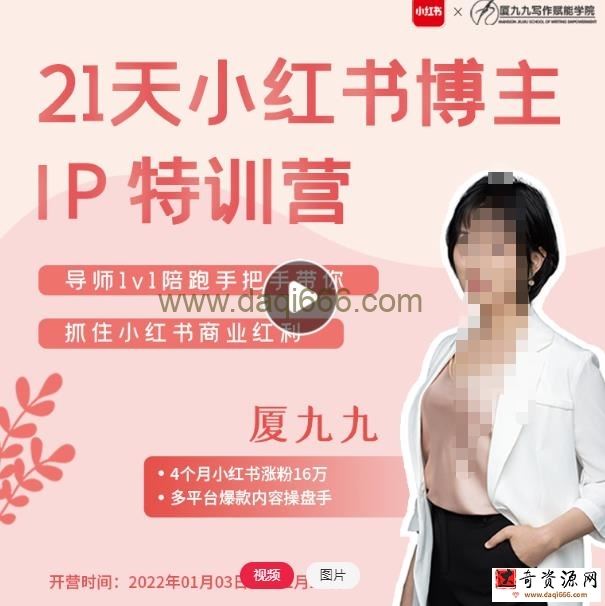 夏九九28天小红书博主IP特训营《第7期》抓住小红书商业红利