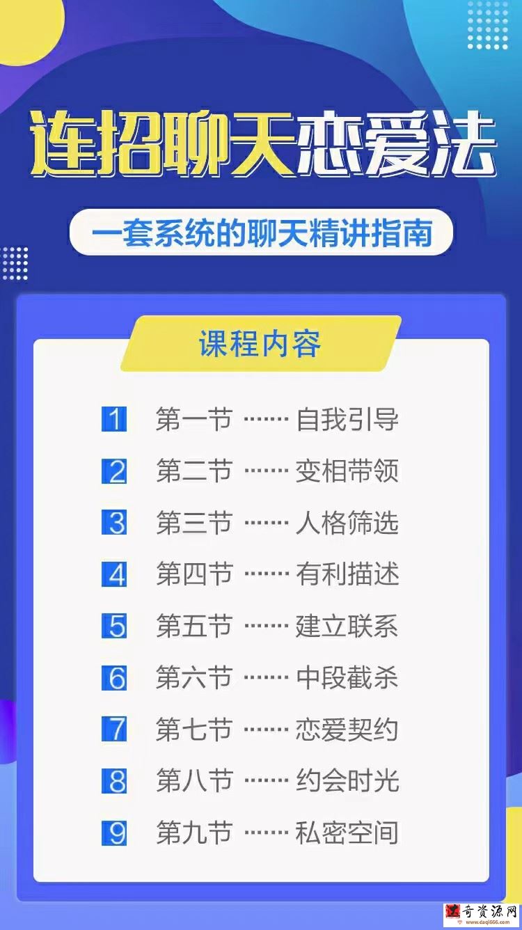 乌鸦救赎连招恋爱聊天法1.0，恋商聊天课程1.0，2套新连招教程