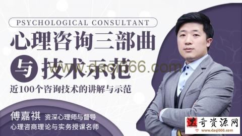 傅嘉祺 心理咨询三部曲与技术示范 四大阶段11大学派75集高清视频