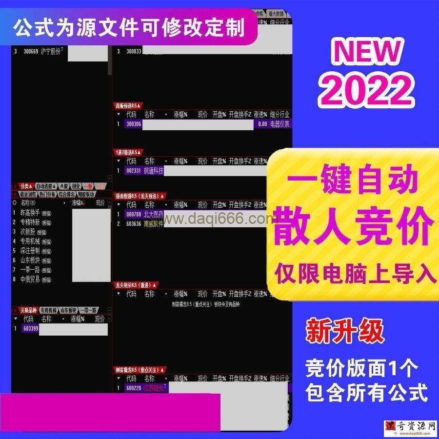 2022散人竞价擒龙系统 终极版指标源码含软件+使用说明