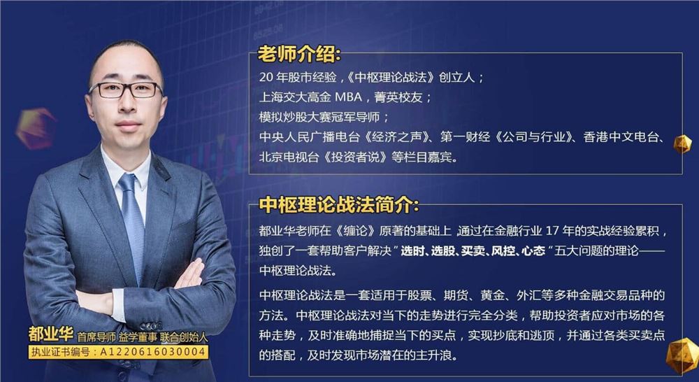 【都业华】都业华财富锦囊《中枢理论战法》2024年中枢新系统课 视频+文档