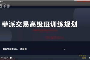 「黄丽菲」菲派交易赢家操盘手训练营高级班