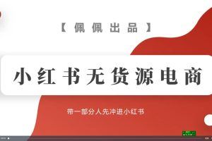 小红书无货源项目：从0-1从开店到爆单 单店30万销售额 利润50%