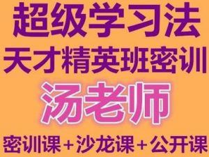 汤世声超级学习法天才精英班教学视频记忆宫殿记忆法