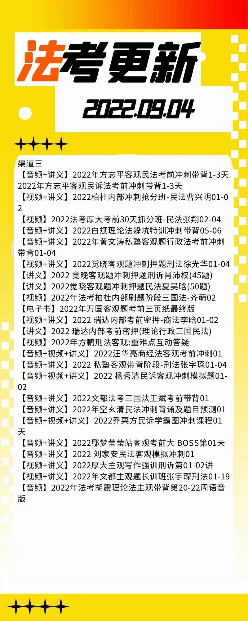 萌学院区09月04号更新 ????法考类