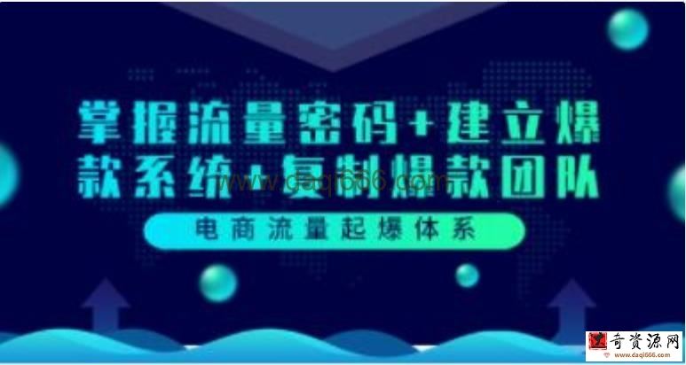 《电商流量起爆体系》掌握流量密码+建立爆款系统+复制爆款团队