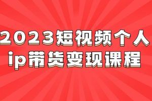 2023短视频个人ip带货变现课程