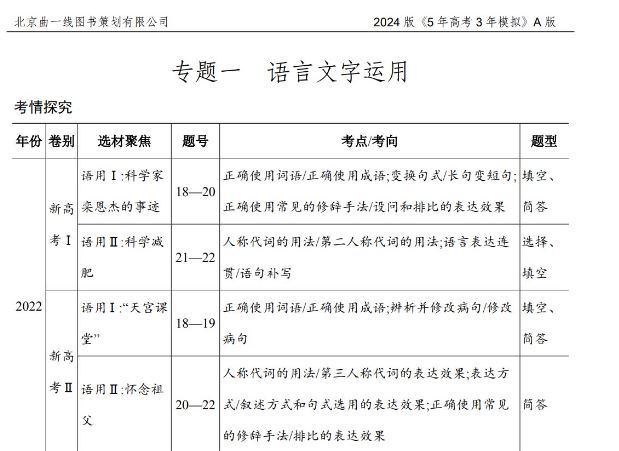 2024版.新高考版 语文.5·3A版