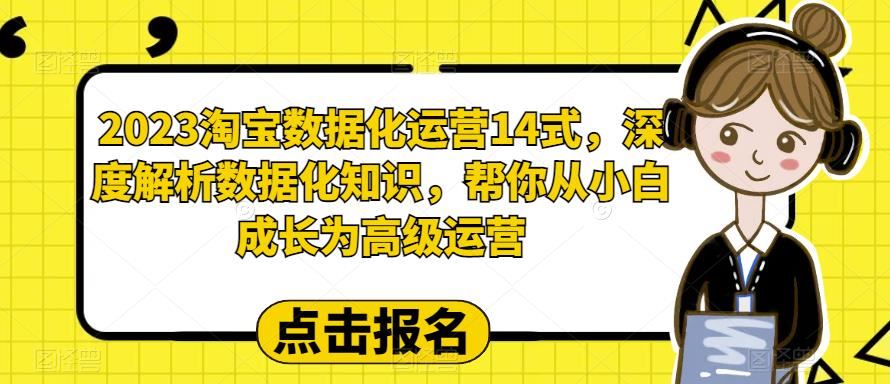 2023淘宝数据化运营14式，深度解析数据化知识，帮你从小白成长为高级运营