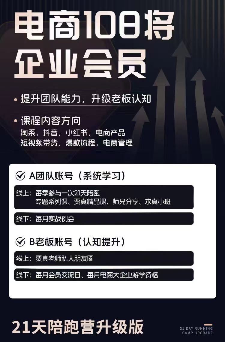 贾真108将电商圈 31天实战分享，实战出真知，培训电商公司团队，最新系统电商实战玩法 限时39.9????会员免费