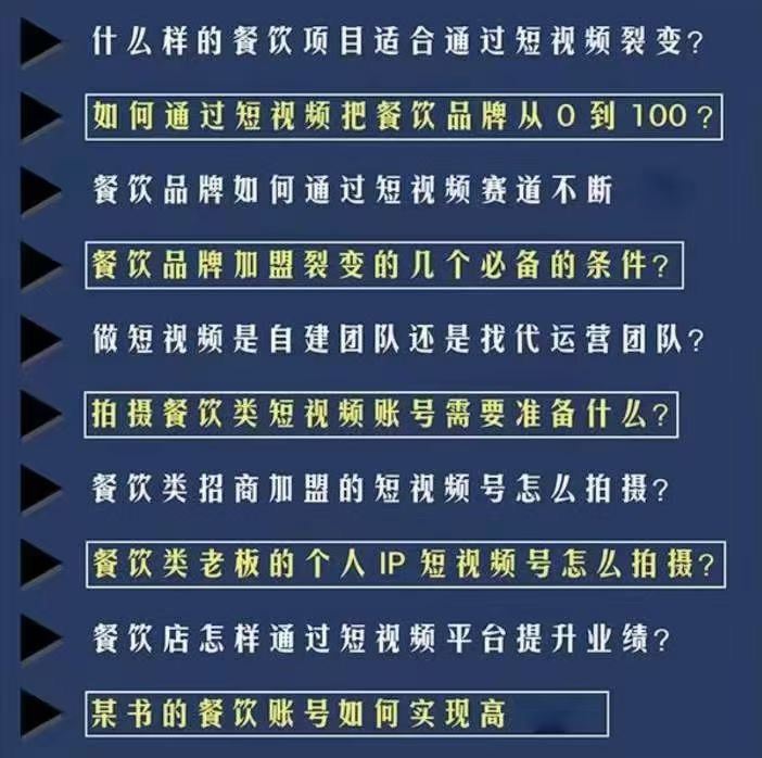 绒姐·餐饮直播短视频双训班 餐饮老板流量内训营 快速掌握餐饮短视频领域 限时39.9